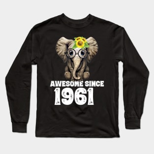 Awesome since 1961 59 Years Old Bday Gift 59th Birthday Long Sleeve T-Shirt